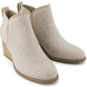 TOMS Kaia Wedge Bootie 'Natural Shimmer' (Women)